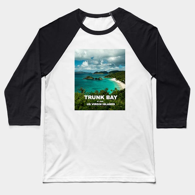 Trunk Bay Baseball T-Shirt by Nicomaja